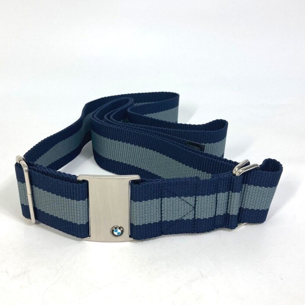 UNUSED BMW logo Suitcase belt Novelty belt Canvas blue